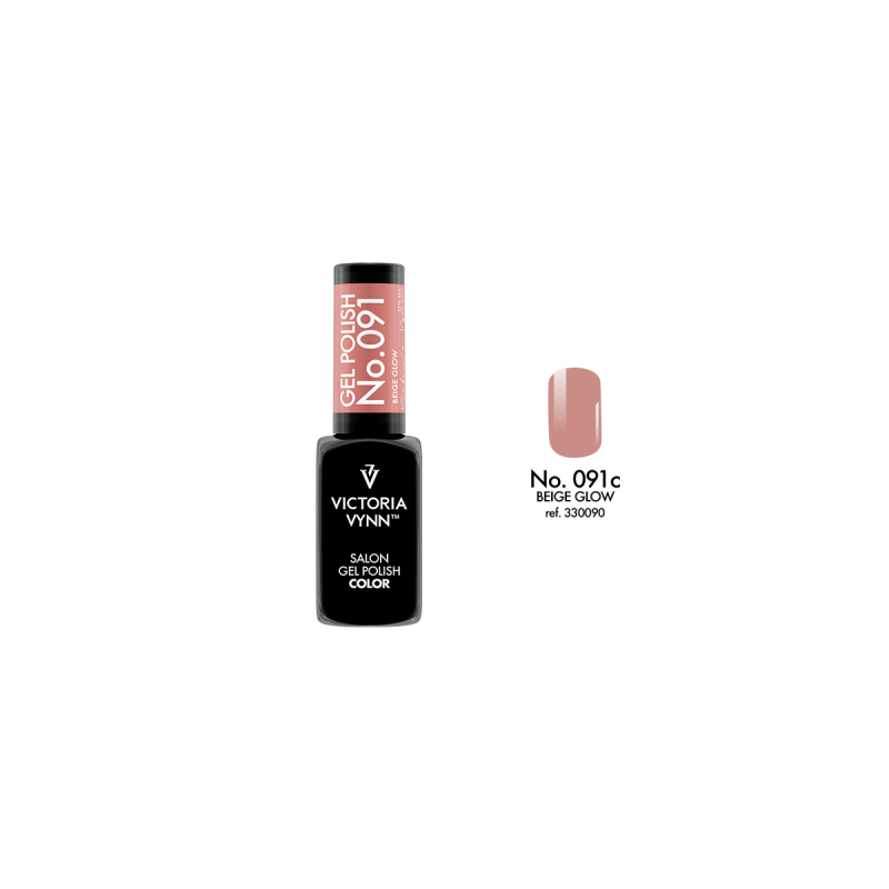 salon gel polish no.091 beige glow (TPO FREE, HEMA FREE, DI- HEMA FREE)